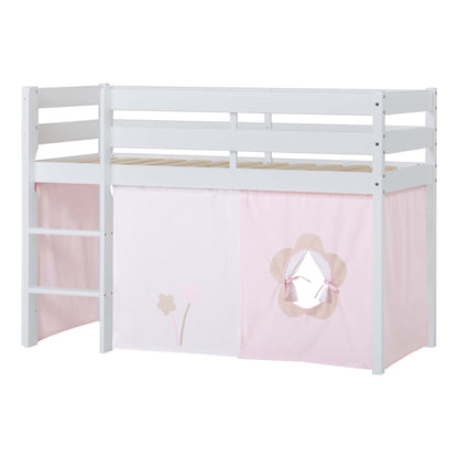 Hoppekids ECO Comfort Mid-High Bed with Fairytale Flower Bed Curtain