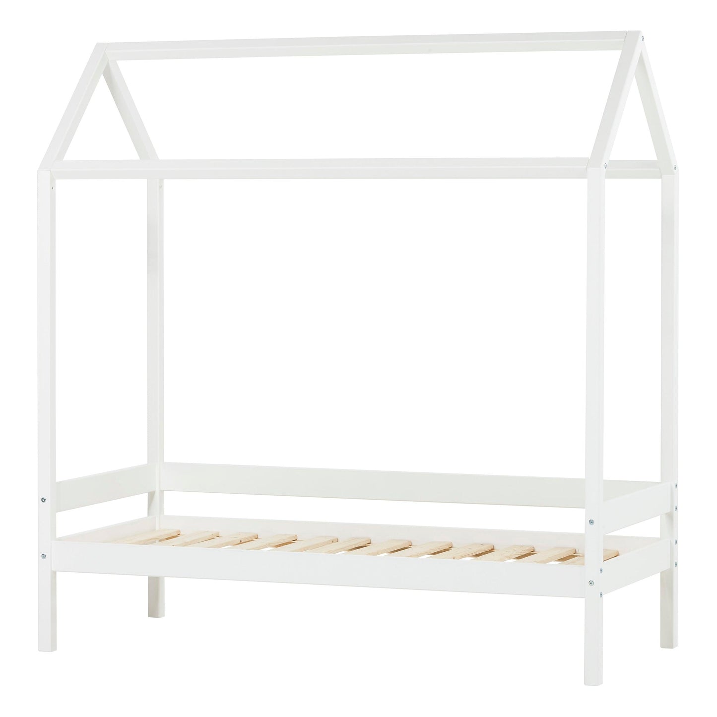 house bed in white on a white background