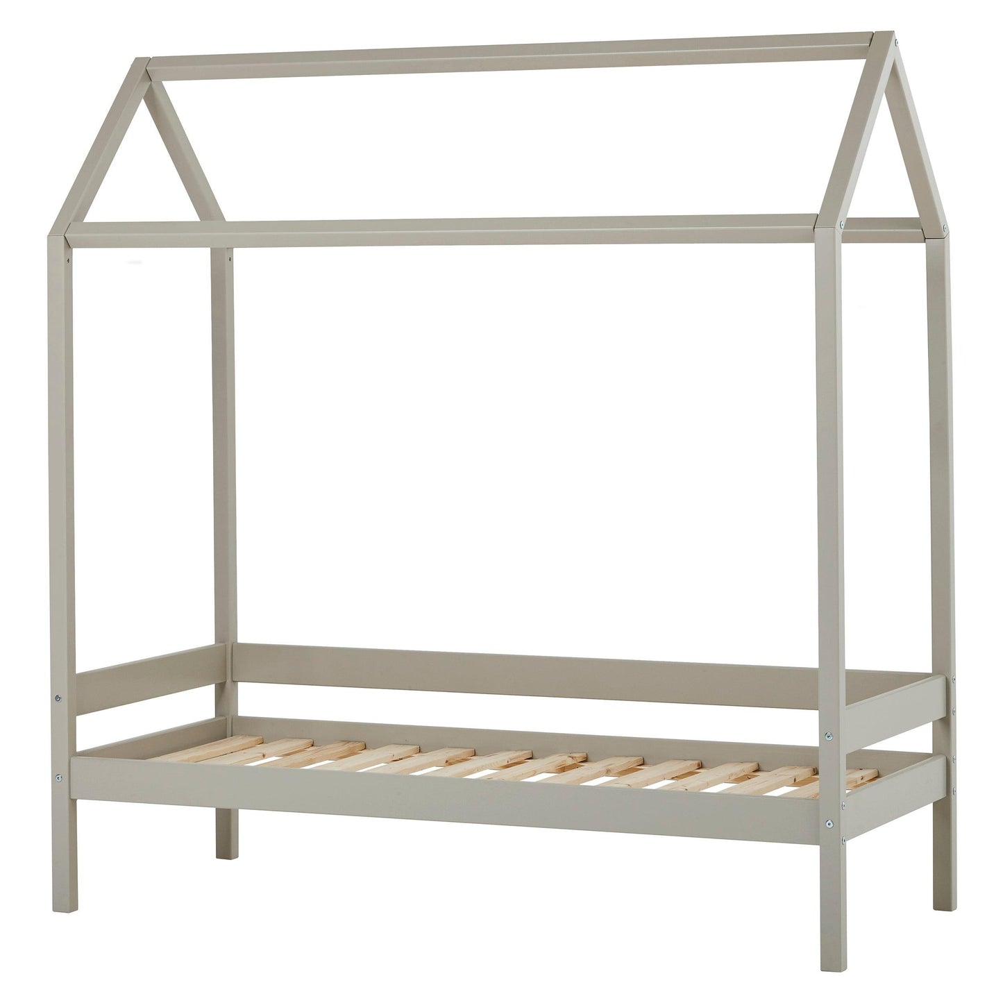 house bed in dove grey on a white background