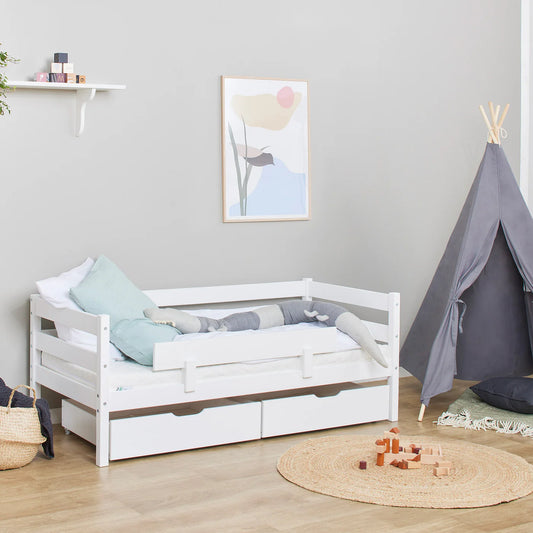 Hoppekids ECO Comfort Toddler Bed 70x160cm with Drawers and Bed Rail