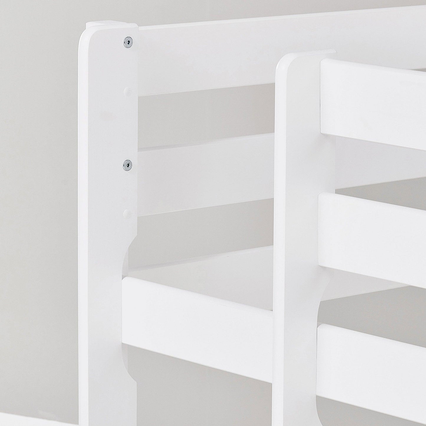 Hoppekids ECO Comfort Mid-High Bed with Blue Ole Lukoie Bed Curtai