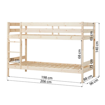 Hoppekids ECO Comfort Køjeseng med 2 Madrasser 70x160 / 90x200