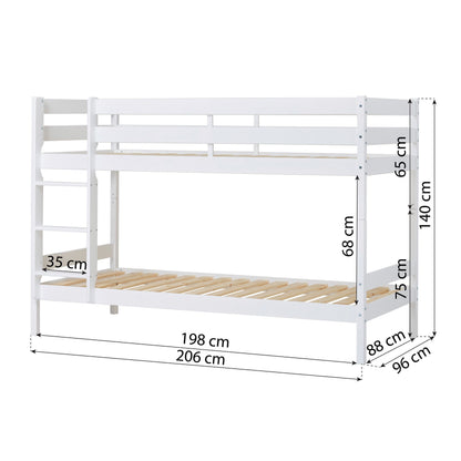 Hoppekids ECO Comfort Køjeseng med 2 Madrasser 70x160 / 90x200
