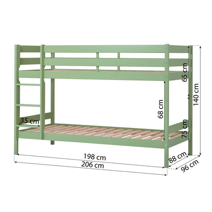 Hoppekids ECO Comfort Køjeseng med 2 Madrasser 70x160 / 90x200