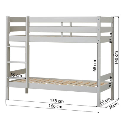Hoppekids ECO Comfort Køjeseng med 2 Madrasser 70x160 / 90x200
