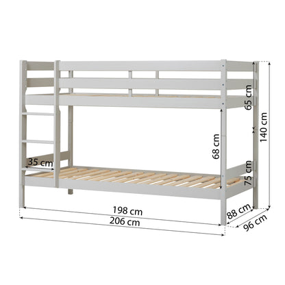 Hoppekids ECO Comfort Køjeseng med 2 Madrasser 70x160 / 90x200