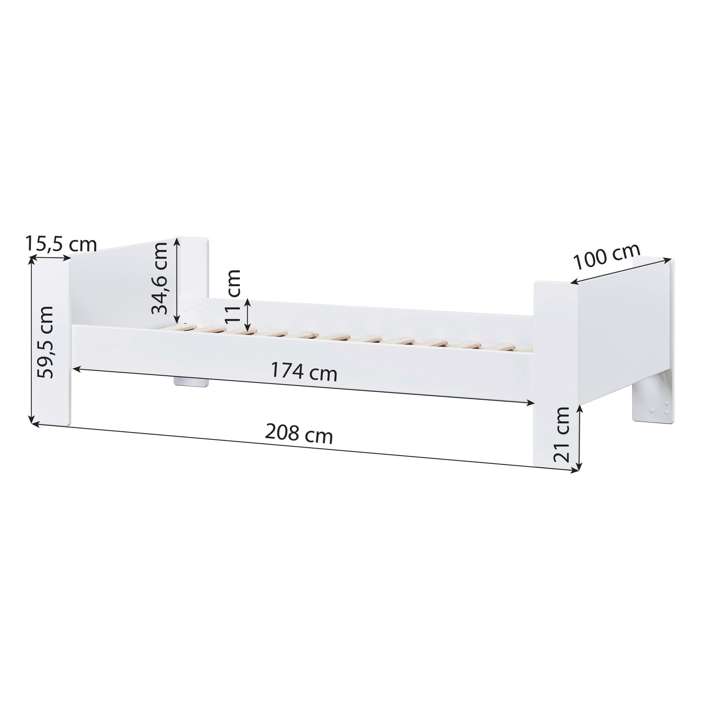 Hoppekids SFK Junior Bed 90x200cm, White