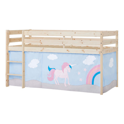 Unicorn Half-High ECO Comfort Bed with Curtain