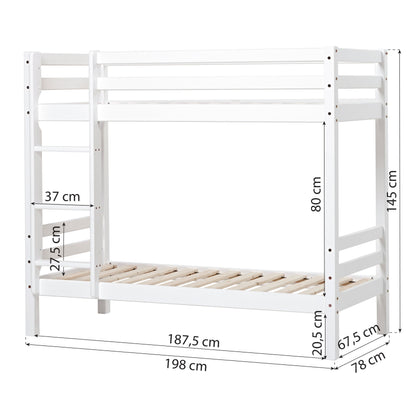 Hoppekids ECO Dream Bunk Bed, white.