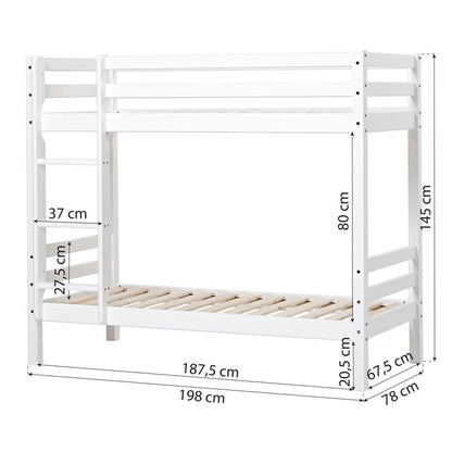 Hoppekids ECO Dream Bunk Bed, white.