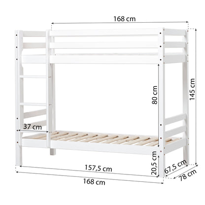Hoppekids ECO Dream Bunk Bed, white.