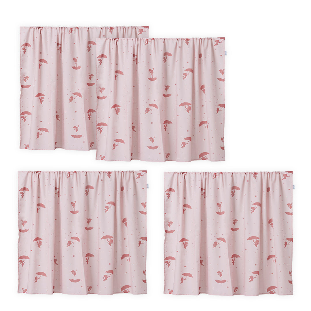 Hoppekids ECO Comfort Mid-High Bed with Red Ole Lukoie Bed Curtain