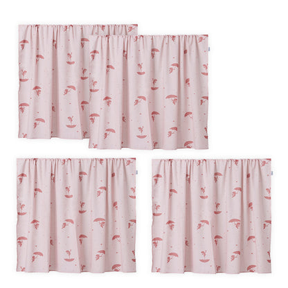 Hoppekids ECO Comfort Mid-High Bed with Red Ole Lukoie Bed Curtain