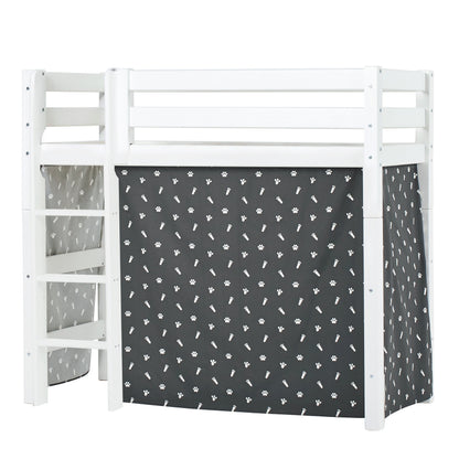 Hoppekids ECO Luxury Mid-High Bed with Pets Granite Grey Bed Curtain