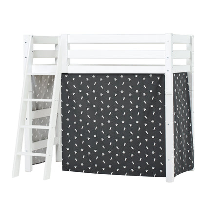 Hoppekids ECO Luxury Mid-High Bed with Pets Granite Grey Bed Curtain