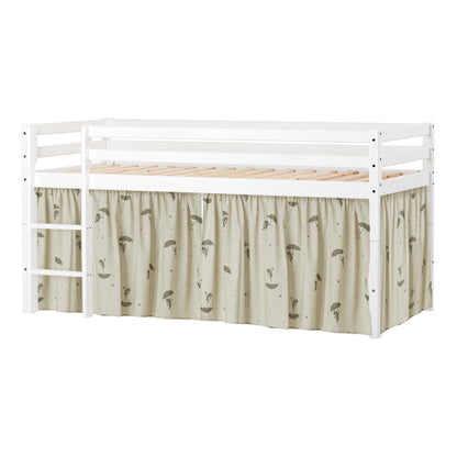 ECO Dream Mid-Height Bed with Green Ole Lukoie Bed Curtain