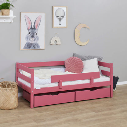 Hoppekids ECO Comfort Toddler Bed 70x160cm with Drawers and Bed Rail