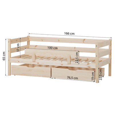 ECO Comfort Junior Bed 70x160 cm incl. Drawers and Guard Rail