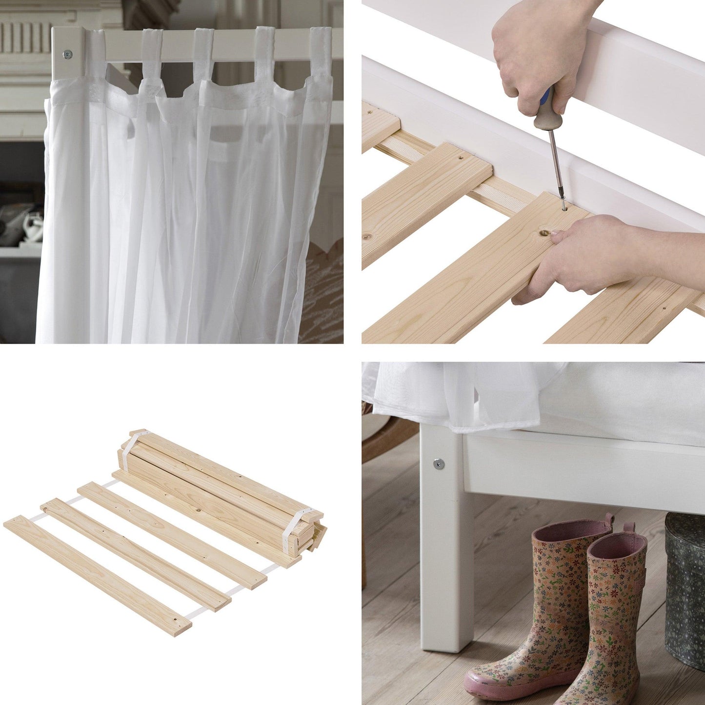 Hoppekids ECO Dream, Four-Poster Bed, white