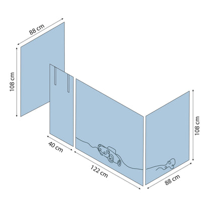 ECO Luxury Mid-High Bed with Cars Curtain from Hoppekids