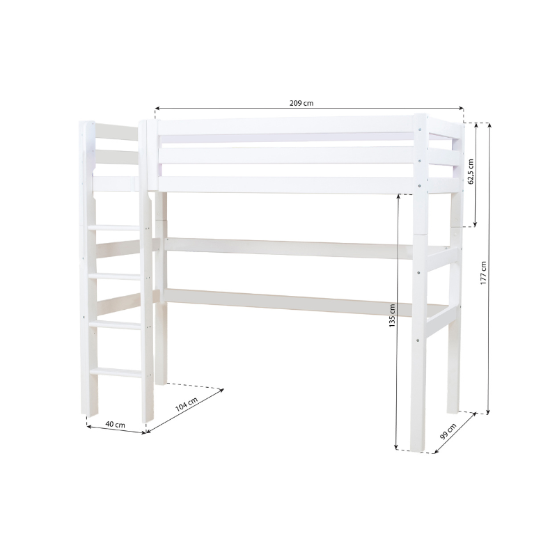 Hoppekids ECO Luxury Loft Bed – White
