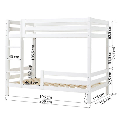Hoppekids ECO Luxury Bunk Bed with Two Bed Rails