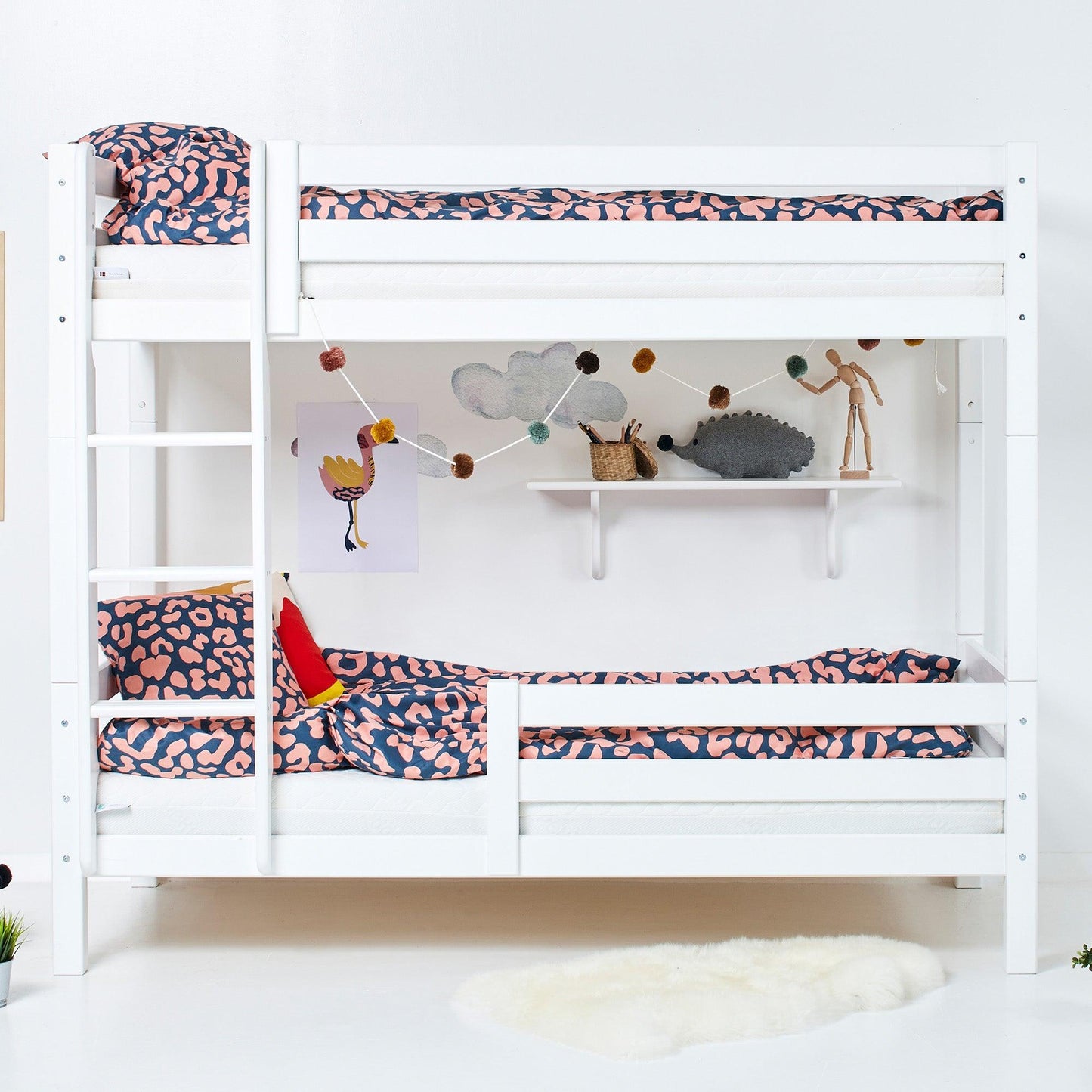 Hoppekids ECO Luxury Bunk Bed with Two Bed Rails