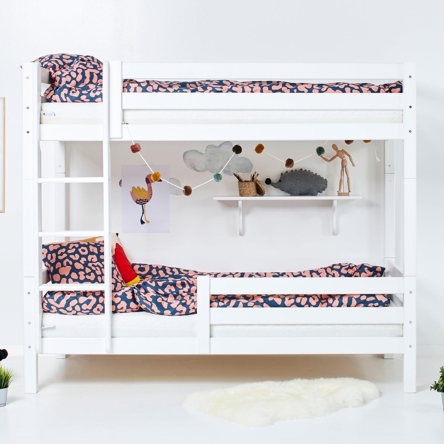 Hoppekids ECO Luxury Bunk Bed with Two Bed Rails