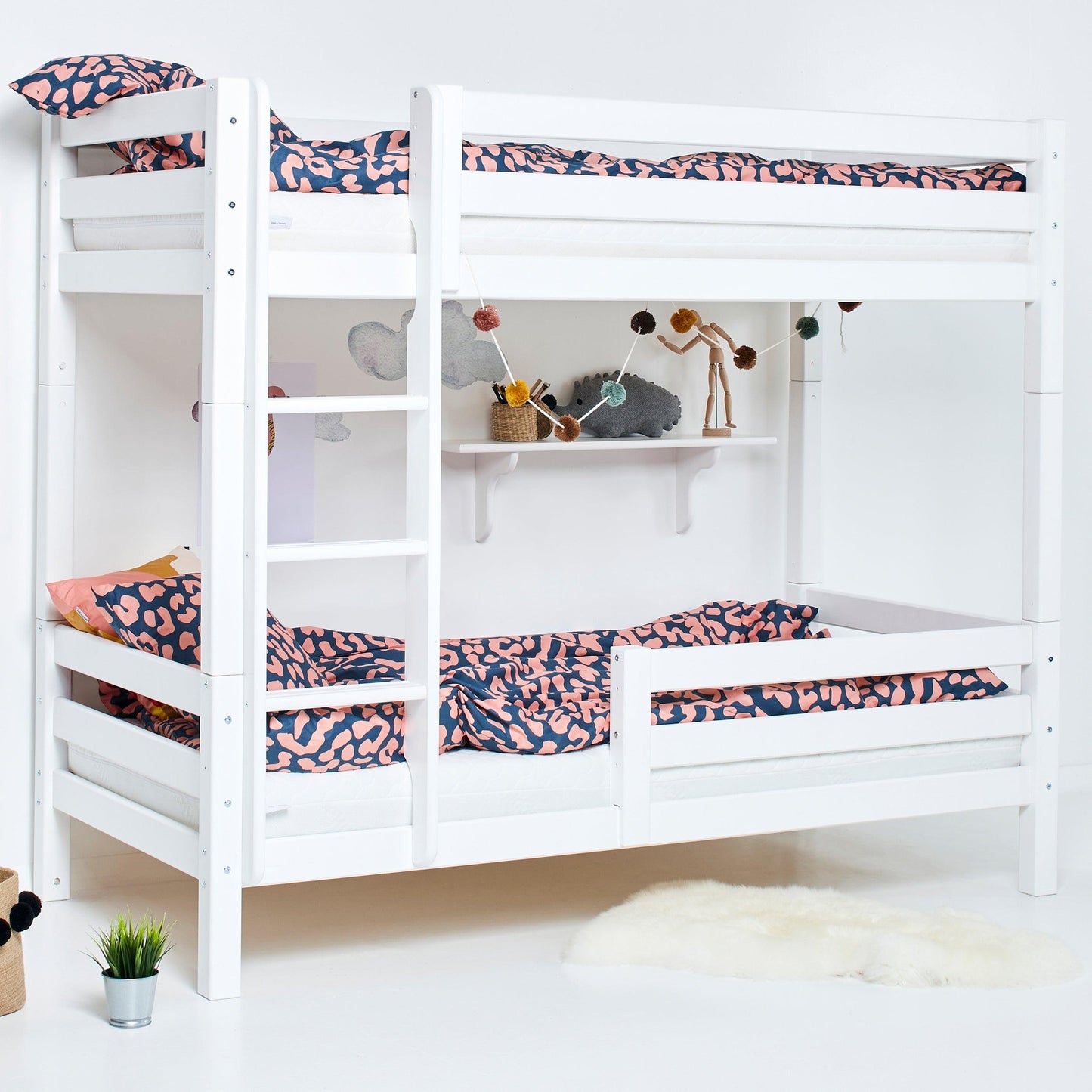 Hoppekids ECO Luxury Bunk Bed with Two Bed Rails