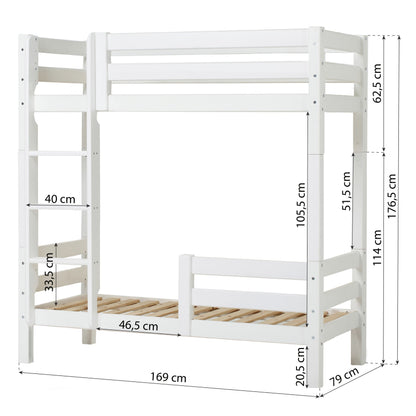 Hoppekids ECO Luxury Bunk Bed with Two Bed Rails