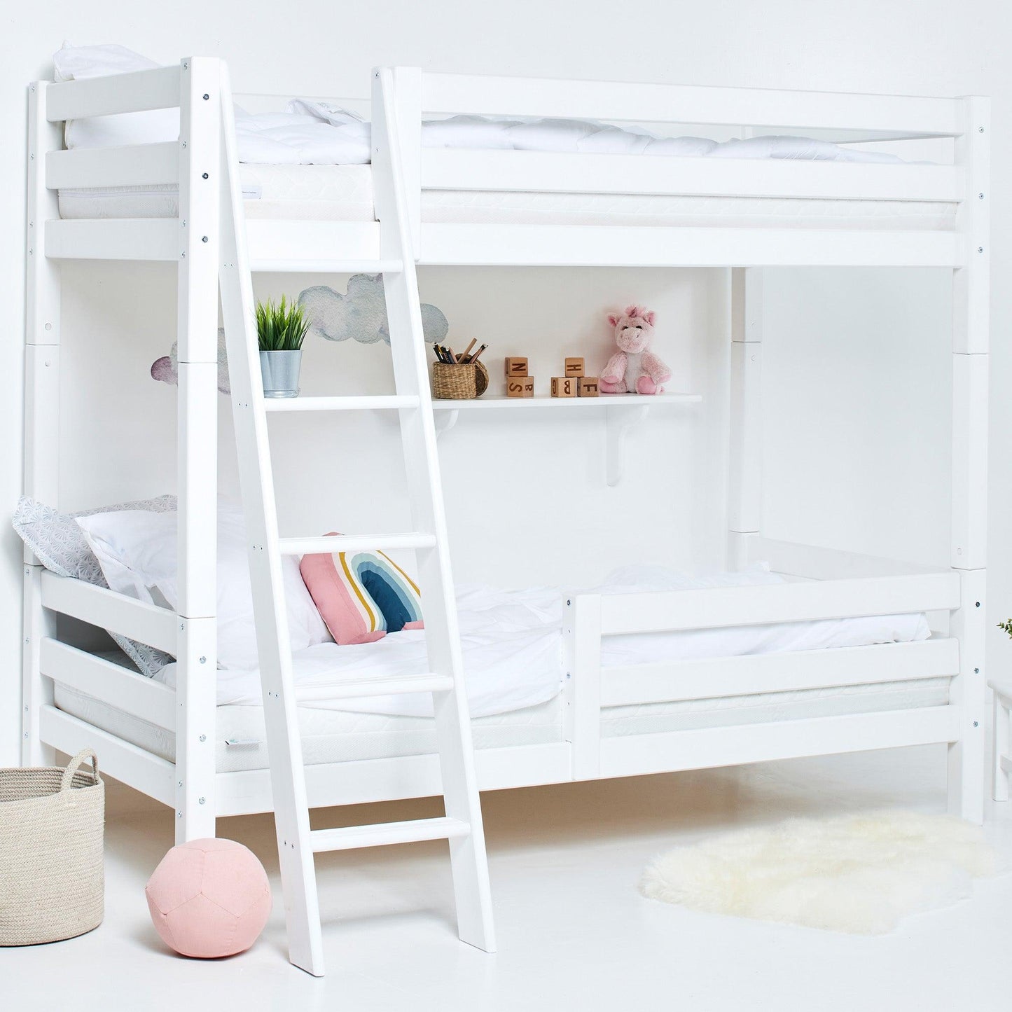 Hoppekids ECO Luxury Bunk Bed with Two Bed Rails