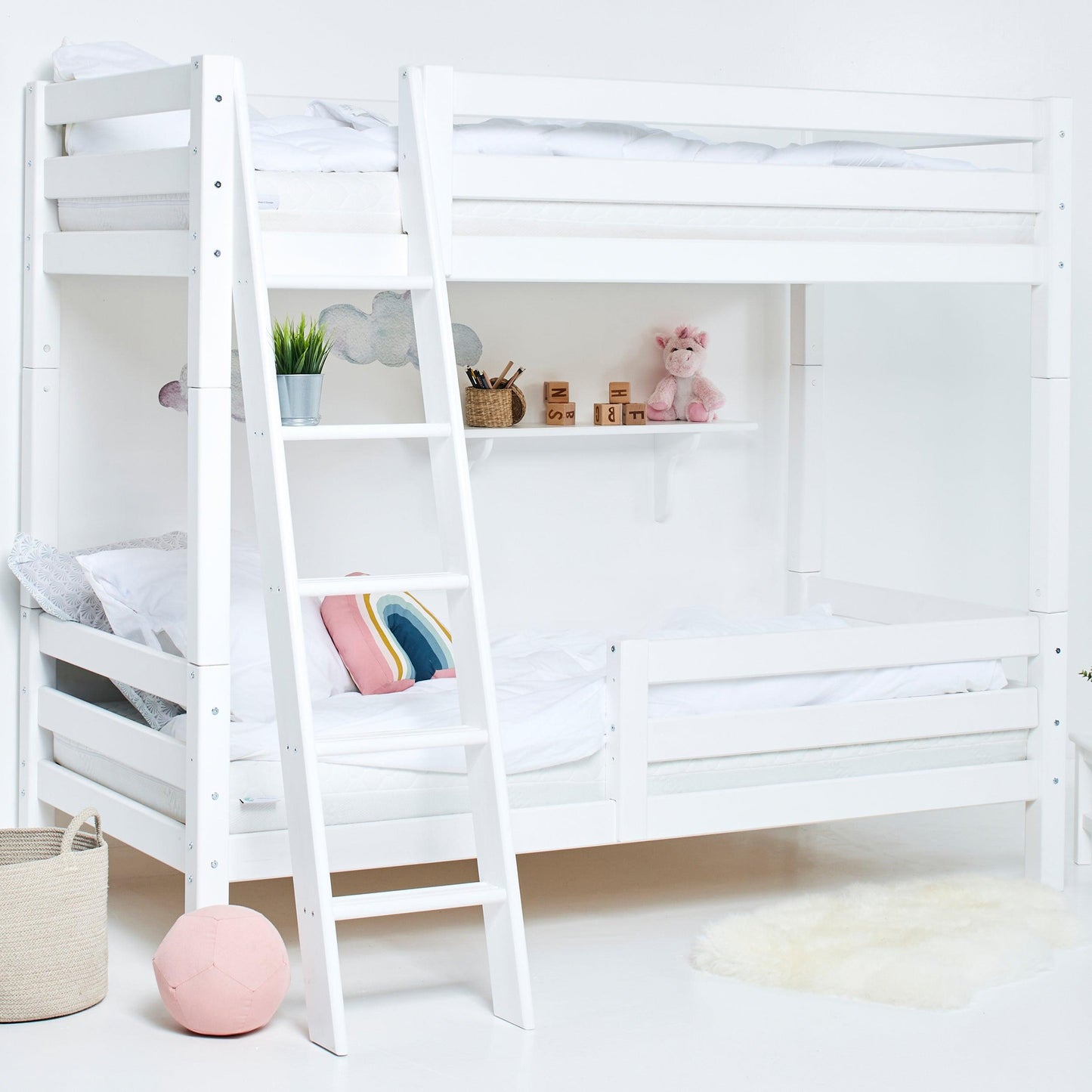 Hoppekids ECO Luxury Bunk Bed with Two Bed Rails