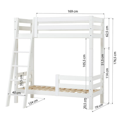 Hoppekids ECO Luxury Bunk Bed with Two Bed Rails