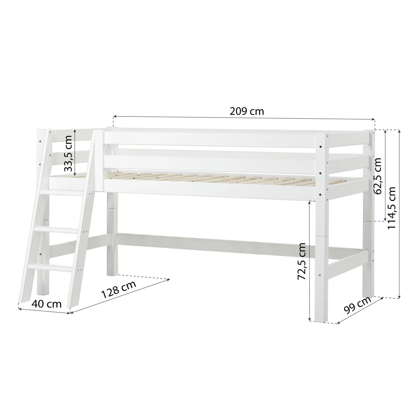 Hoppekids ECO Luxury, Mid Sleeper Bed