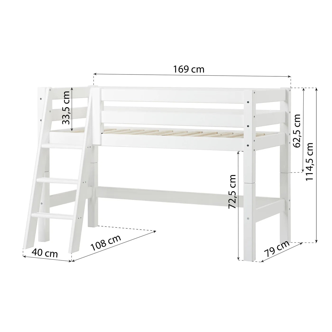 Hoppekids ECO Luxury, Mid Sleeper Bed