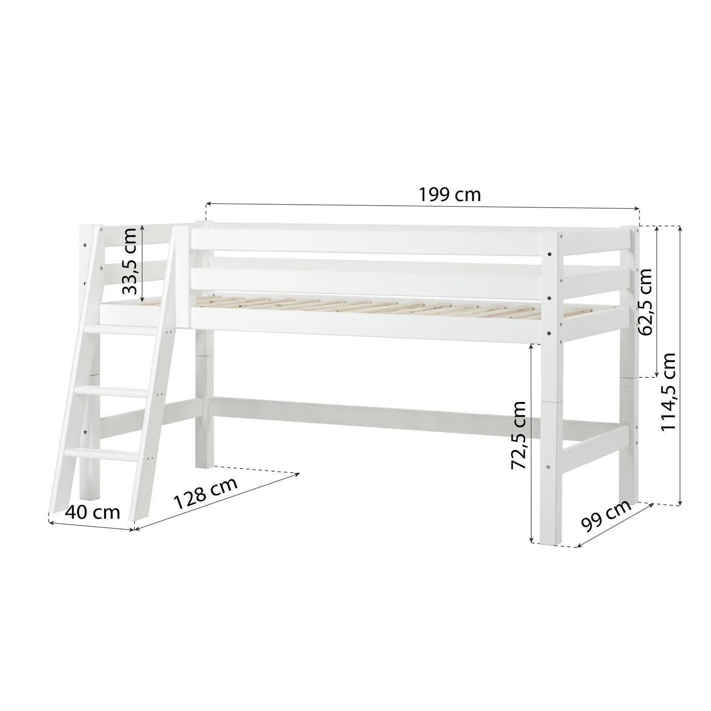 Hoppekids ECO Luxury, Mid Sleeper Bed