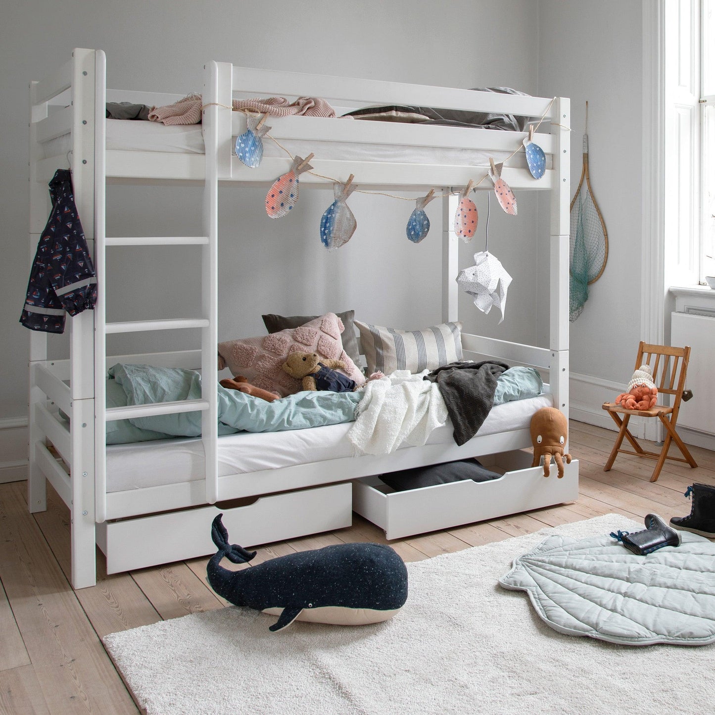 Bed Package: ECO Luxury High Bunk Bed, 90x200cm, white