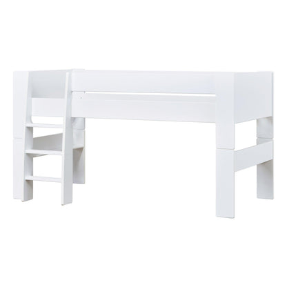 Hoppekids Steens For Kids Mid-High Bed, White