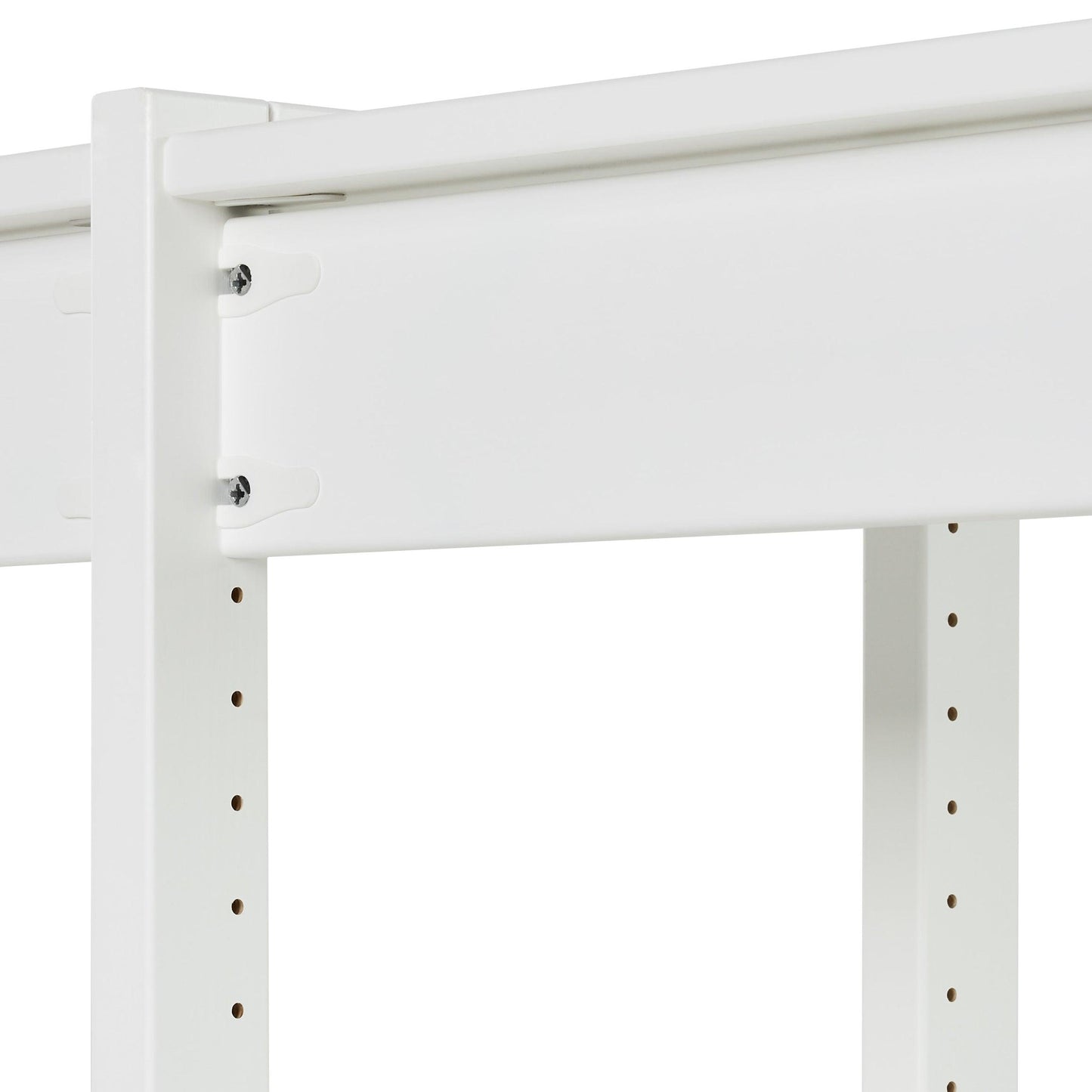Hoppekids STOREY Shelf with 2 Sections, 4 Shelves, Bed in 70x160 cm, and 80 cm Desk Top – White
